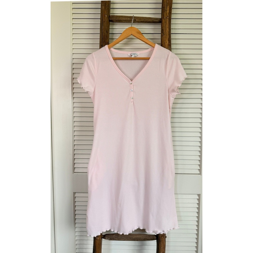 Aerosoles Sleepwear Henley Nightgown Small Pink‎